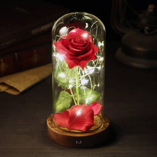 LCCL Rosa de Seda com Luz LED