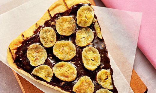 Piza de Banana e Chocolate