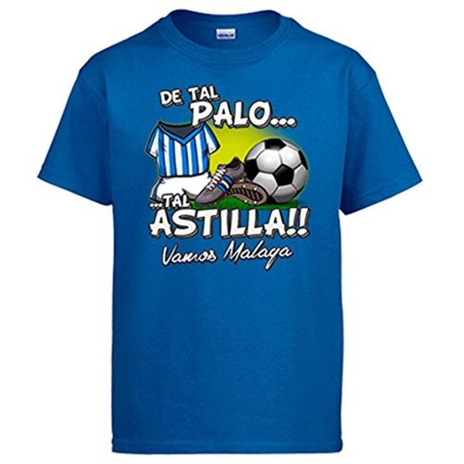 Diver Camisetas Camiseta De Tal Palo Tal Astilla Málaga fútbol - Azul