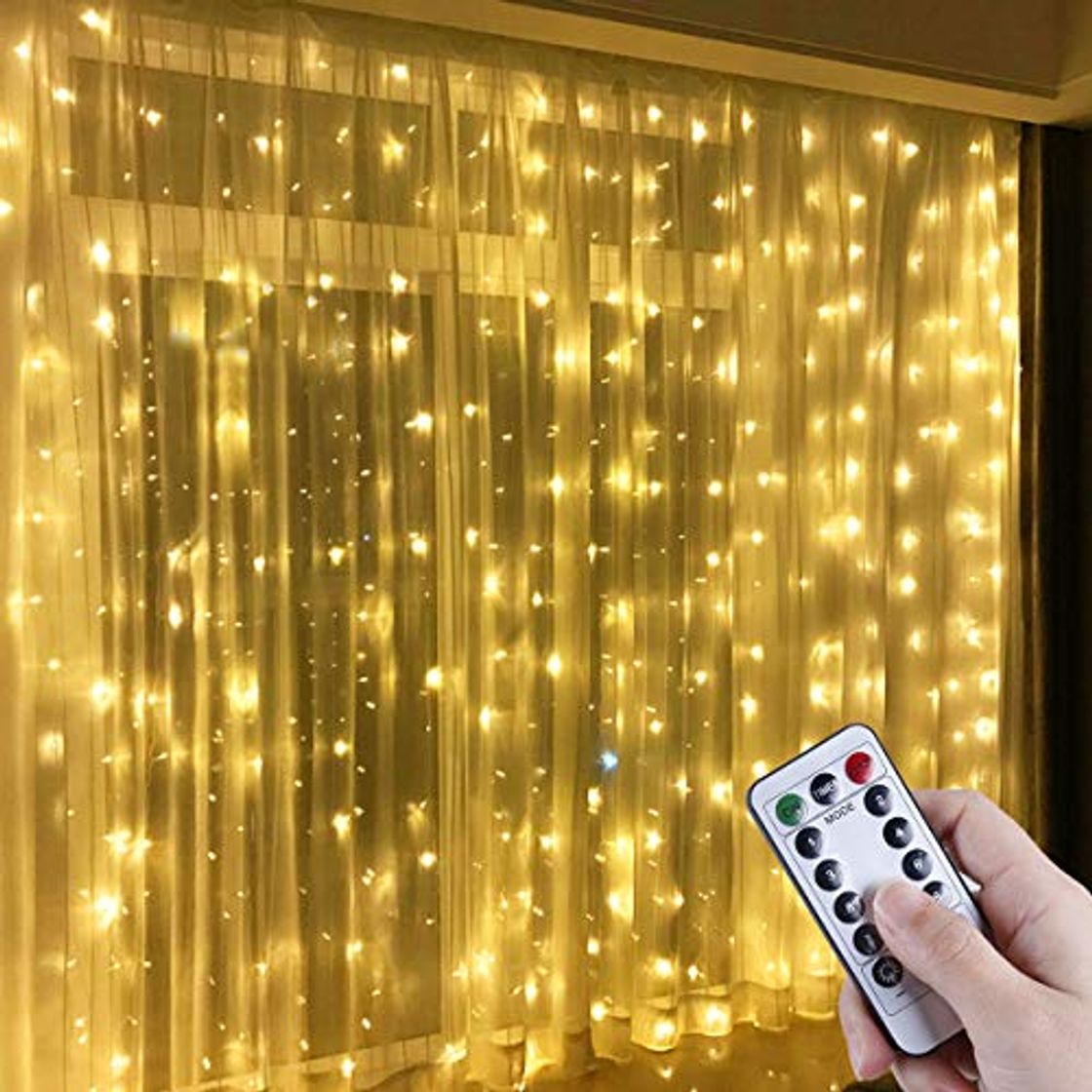Social Anpro Luz Cadena Luz de Cortina USB