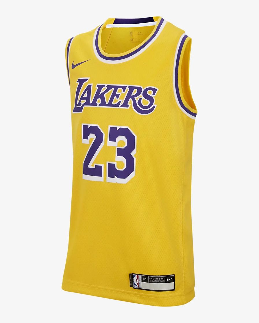 Moda Mitchell & Ness Big Face Lakers Camiseta Gold