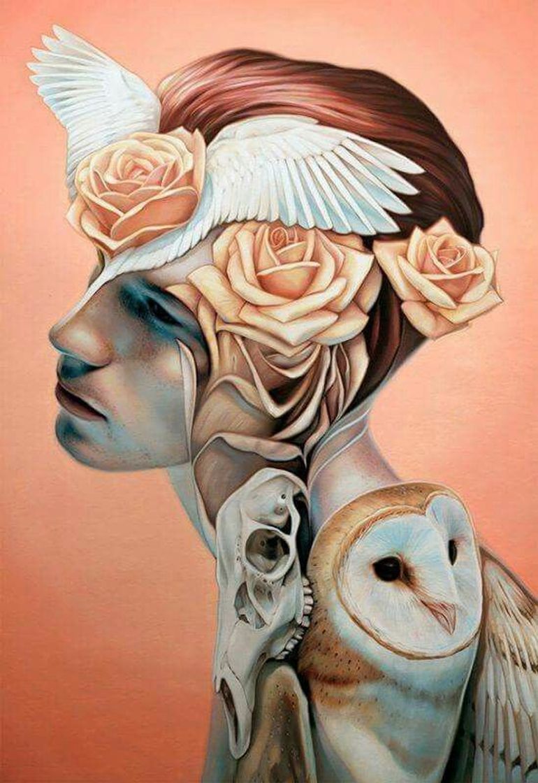 Moda Owls in Pastels | Human art, Reflection art, Surealism art