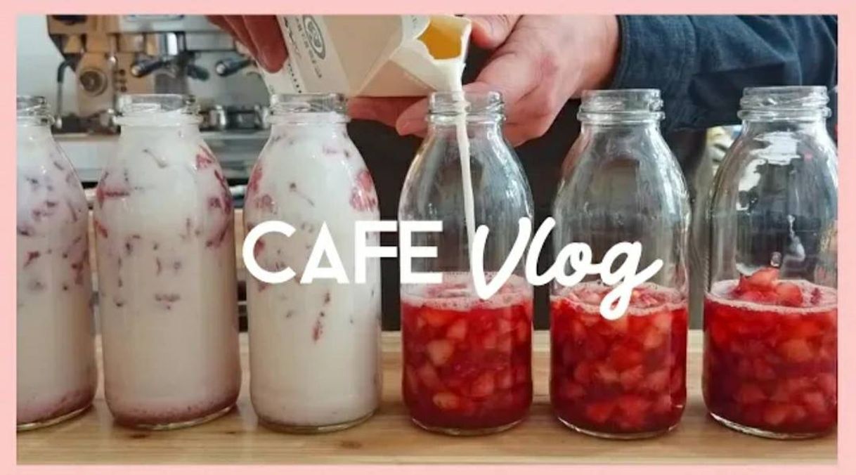 Moda SUB) cafe vlog, 딸기우유, 수제청 맛집 카페, 카페사장 브이로그 ...