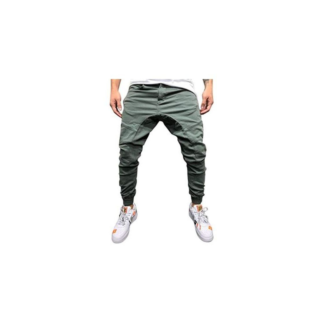 Moda STRIR Pantalones de Hombre Casuales Deporte Joggers Pants Algodón Slim Fit Jeans