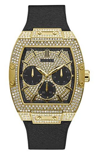 GUESS Reloj para Hombre Analógico Cuarzo japonés con Correa de Silicona GW0048G2