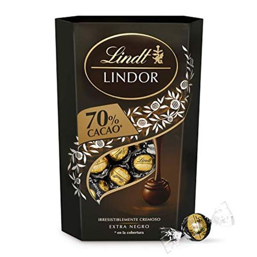 Lindt Lindor Bombones de Chocolate Negro 70% Cacao - Aprox. 26-27 Bombones