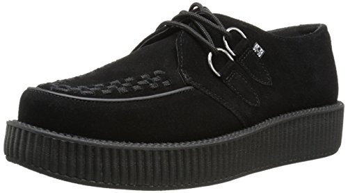 Lugar T.U.K. Low Sole Round Creeper, Zapatillas de Cuero, Unisex, Negro