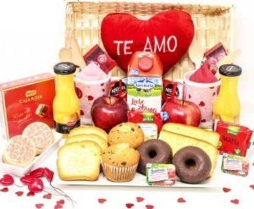 Social Cesta romántica para desayunar