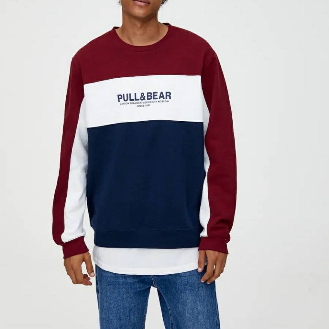 Producto Sweatshirt com color block e logótipo da Pull&Bear