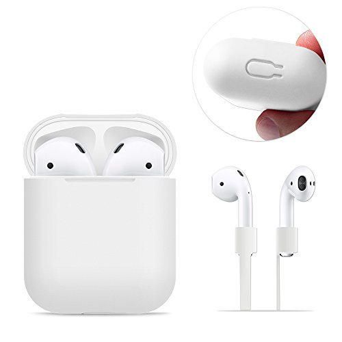 FRTMA Compatible AirPods Case Protective, Silicone Skin Case with Sport Strap Compatible