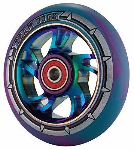 Lugares 1 x Team Dogz 100mm Arco iris Espiral Aleación Patinete De Acrobacias