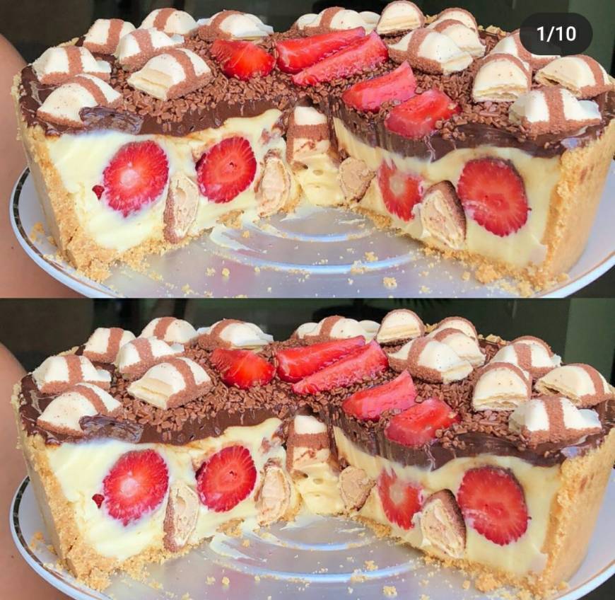 Moda Torta Kinder com morango 