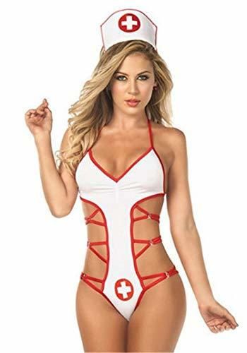 Flydo Sexy Ropa de Dormir Lencería Cosplay para Mujer Lencería Cosplay Enfermera