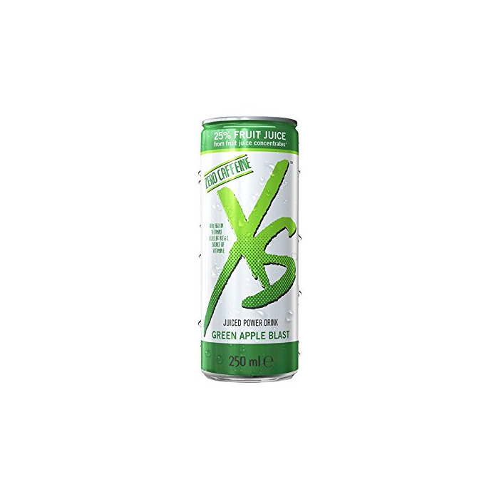 Producto XS bebida Juiced Power Drink Green Apple Blast 1 cartón de 12 latas 250 ml