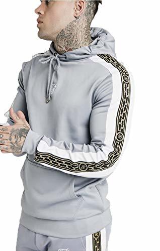 Moda Sik Silk Panelled Racer Overhead Hoodie