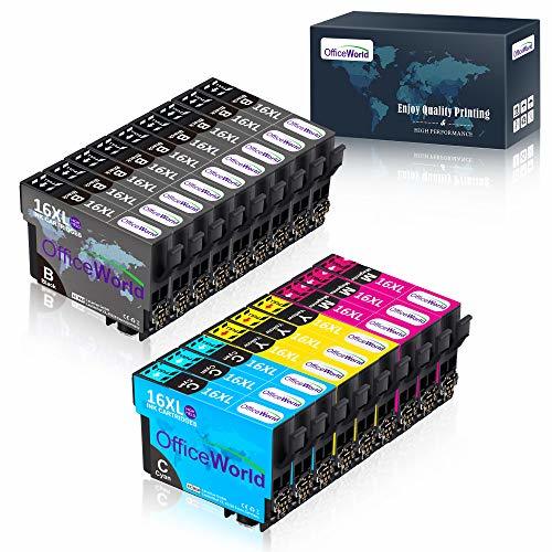 Products OfficeWorld 16XL Alta Capacidad Cartuchos de Tinta Compatible para Epson 16 con