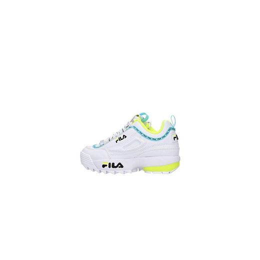 Zapatos de niña FILA Disruptor CB JR en Cuero Blanco 1010850