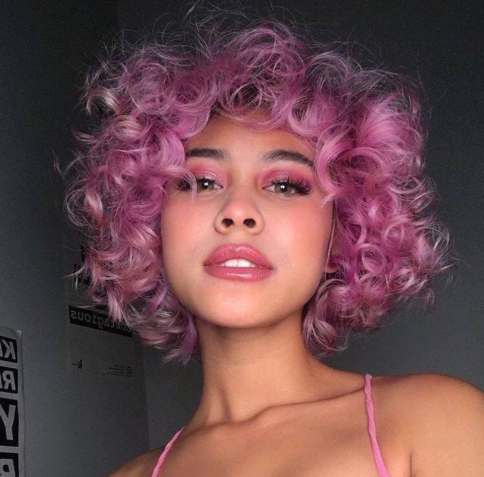 Social Cabelos cacheados coloridos 🍇
