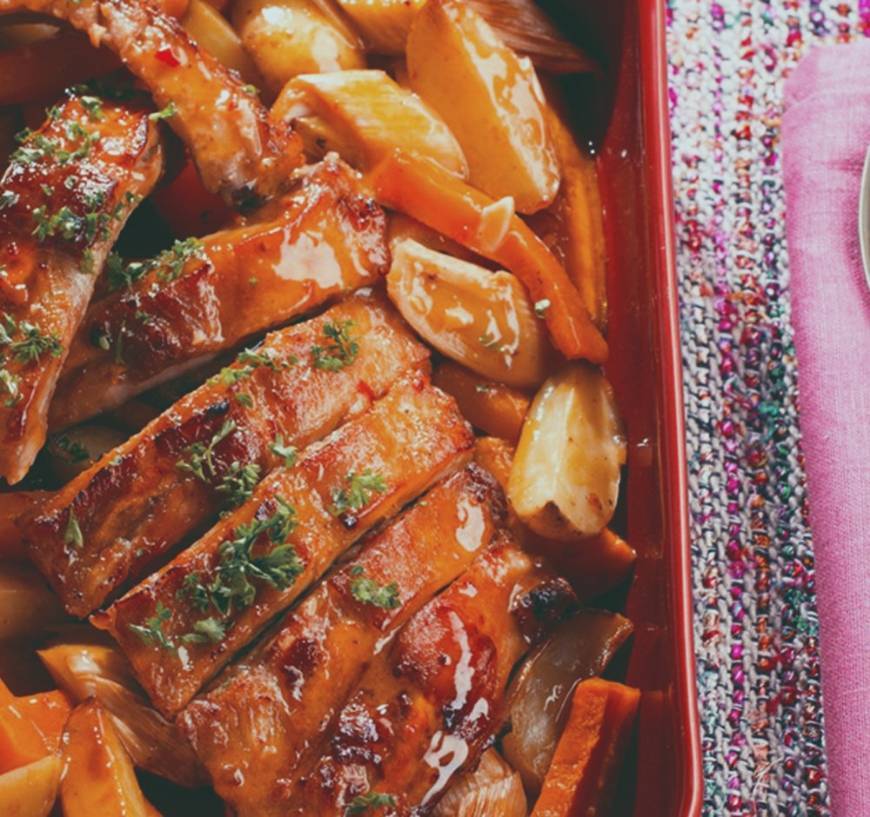 Entrecosto no forno