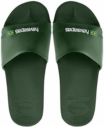 Fashion Havaianas Slide Brasil, Sandalias con Punta Abierta Unisex Adulto, Verde