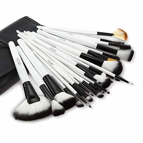 Social Set de brochas de maquillaje profesional Abody, pinceles de madera (36 piezas)