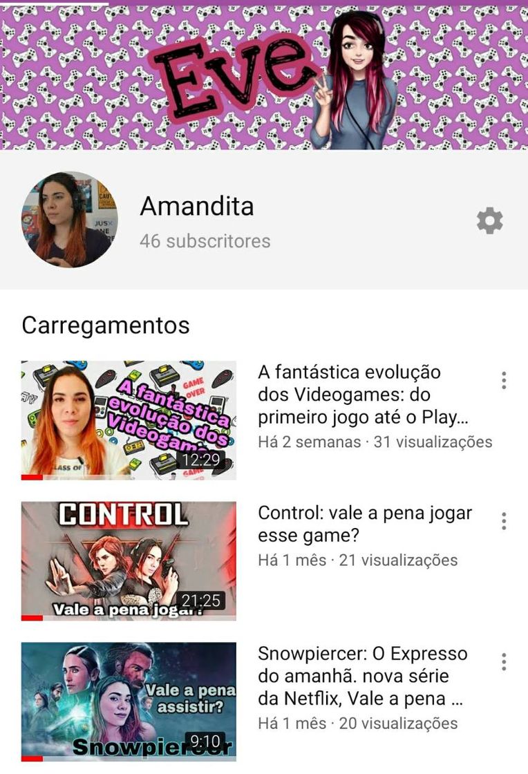Meu canal no YouTube