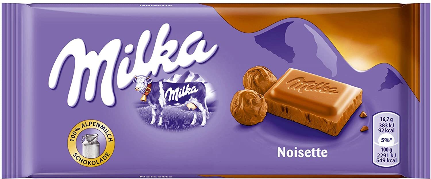 Social Milka Noisette - Chocolate Com Creme de Avelã - Importado Po