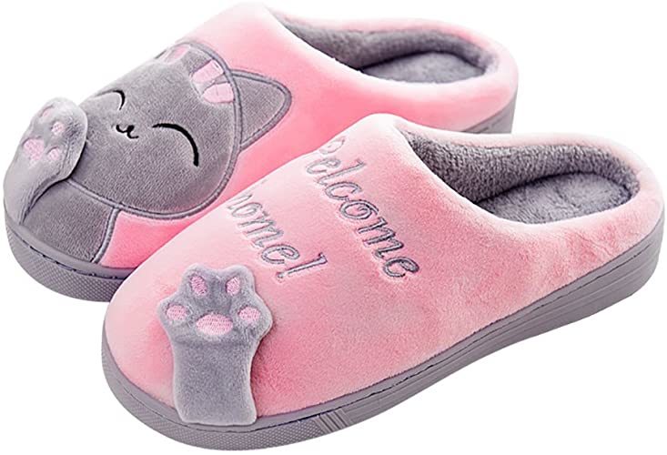 Fashion Shakeball Pantufas femininas fofas desenho animado Gato Casa