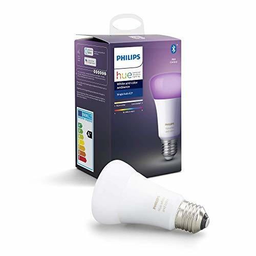 Philips Hue White and Color Ambiance bombilla LED inteligente E27, luz blanca