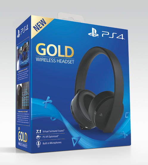 Electronic Sony - Gold Black Wireless 7.1 Gaming Headset Fortnite Neo Versa Bundle