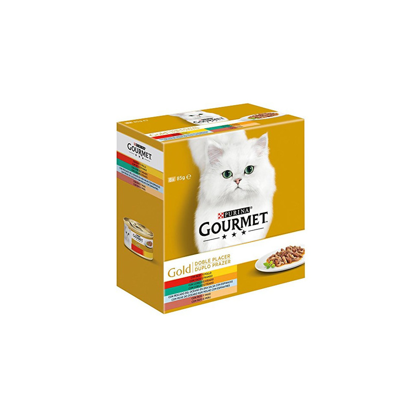 Social Purina Gourmet Gold Doble Placer comida para gatos Surtido 8 x 85