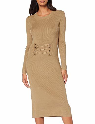 Lugar Guess Angela Dress Swtr Vestido, Beige