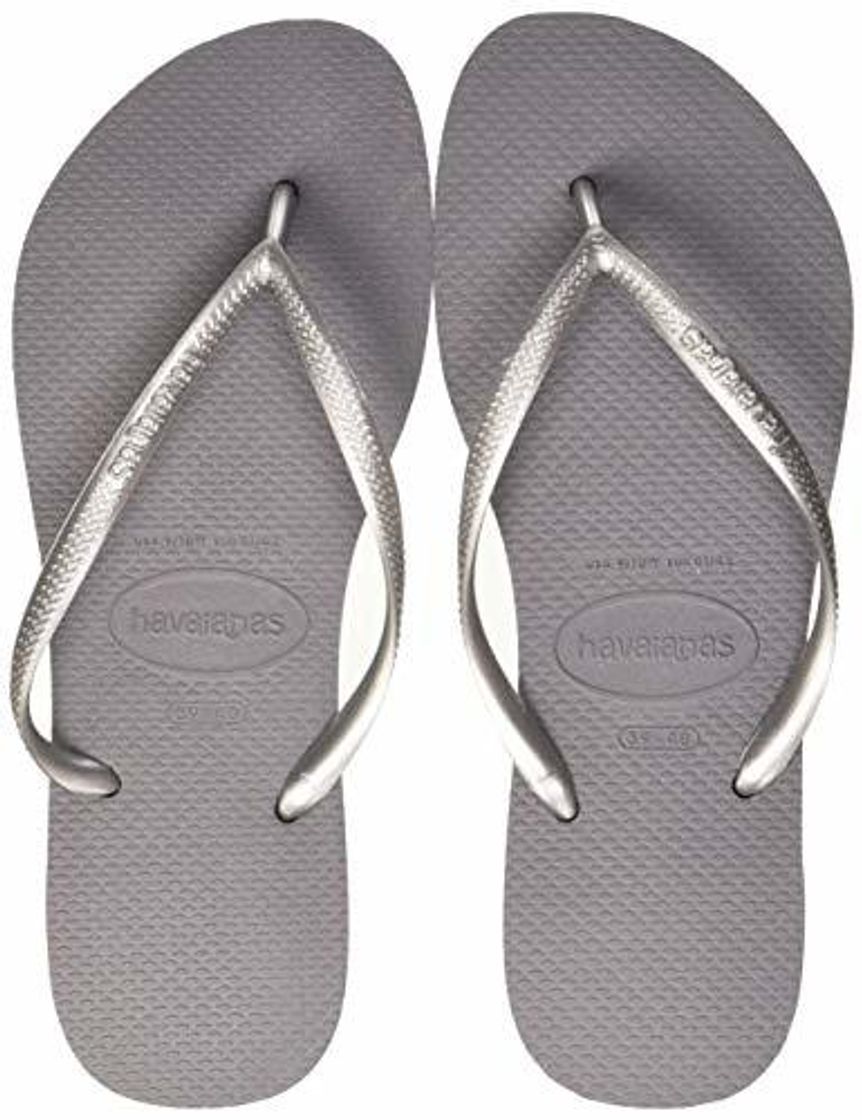 Moda Havaianas Slim, Chanclas Mujer, Gris