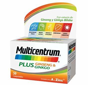 Producto Multicentrum Plus complemento alimenticio con 13 Vitaminas