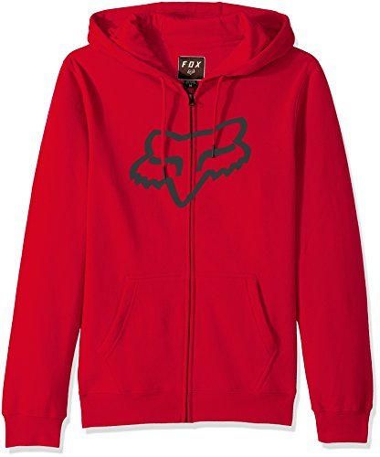 Fox Racing Men's Legacy Foxhead Zip-Up Hoodie Dark Red L