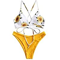 Moda BaZhaHei Bikini de Mujer Traje de baño de Mujer Bandeau Bandage Bikini