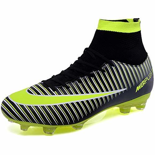 Moda BOLOG Zapatos de Fútbol Hombre Spike Aire Libre Profesionales Atletismo Training Botas