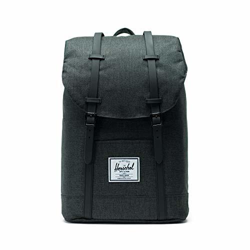 Social Mochila Herschel Retreat - 19.5 Litre Negro Crosshatch-Negro Rubber