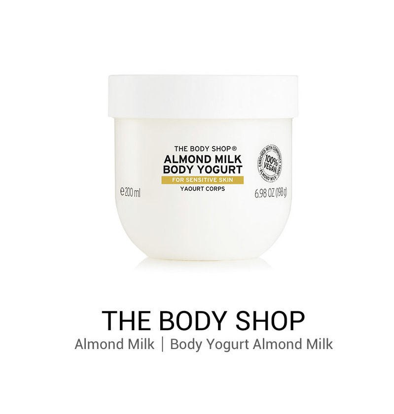 Product THE BODY SHOP
Almond Milk
Body Yogurt Almond Milk