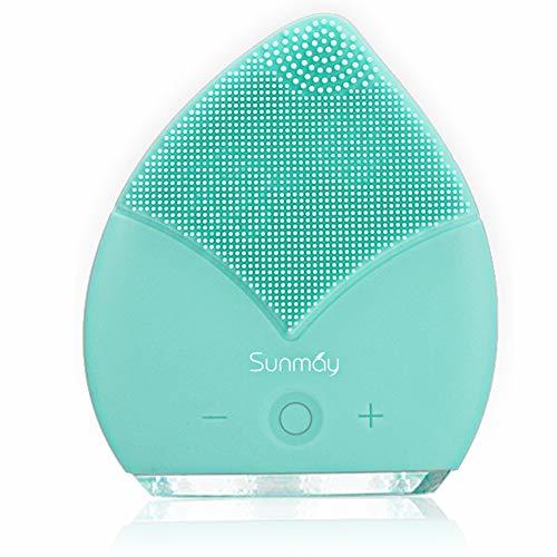 Beauty SUNMAY Limpiador Facial Impermeable Eléctrico Masajeador con Silicona FDA Recargable Vibraciones Sónicas