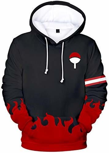 JOAYIN Chico Hombres Naruto Sudaderas con Capucha Impresión 3D Anime japonés Ropa