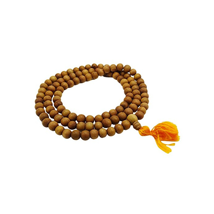 Social Cuentas de oración de color marrón Rosario de madera Japa Mala Palosanto