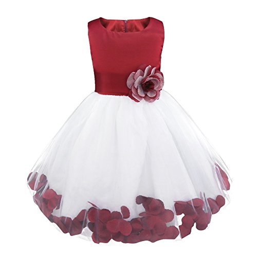 Producto IEFIEL Vestido de Flores Blanco Niña Vestido Boda Fiesta Ceremonia Bautizo Elegante