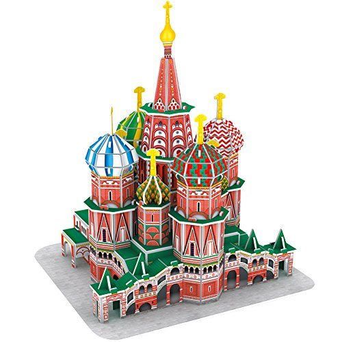 CubicFun Puzzle 3D Russia St. Basil's Cathedral Rompecabezas 3D Arquitectura Modelo Kits