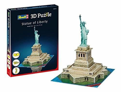 Revell- Estatua de la Libertad New York 3D Puzzle, Multicolor
