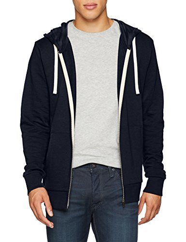 Social JACK & JONES Jjeholmen Sweat Zip Hood Noos Sudadera, Azul