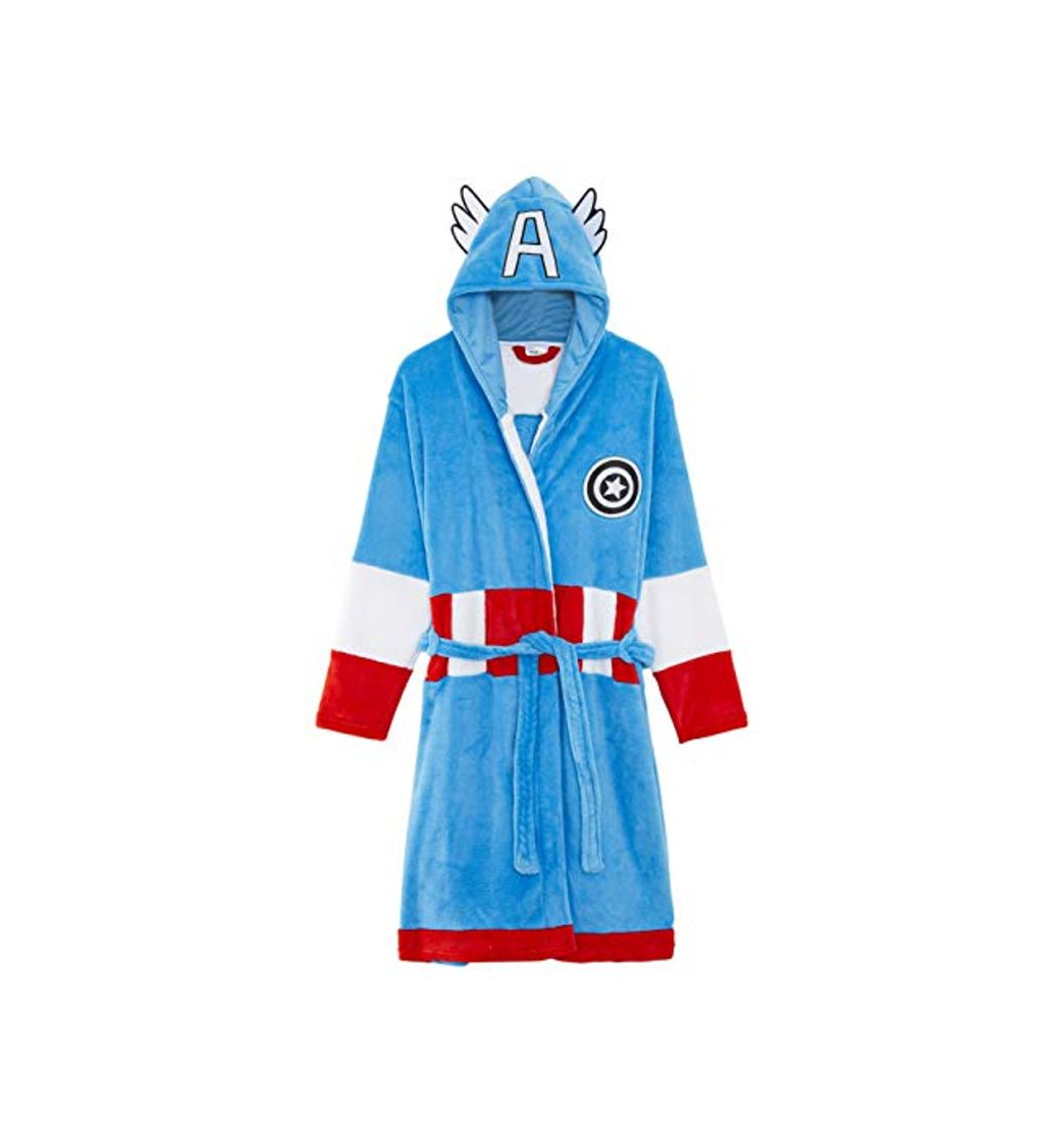 Marvel Bata Hombre Forro Polar con Capucha Superhéroes Avengers Hulk o Capitán