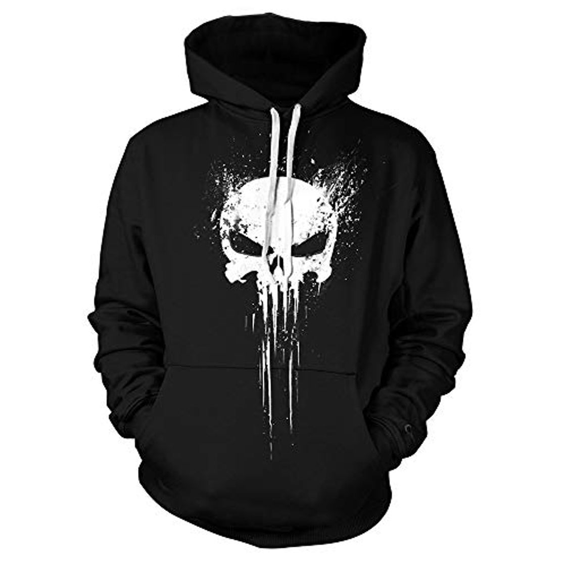 Unisex Punisher Moda Ocio Sudadera con Capucha Simple Sport Pullover Respirable Manga Larga Abrigo con Capucha Suéter para Hombres y Mujeres