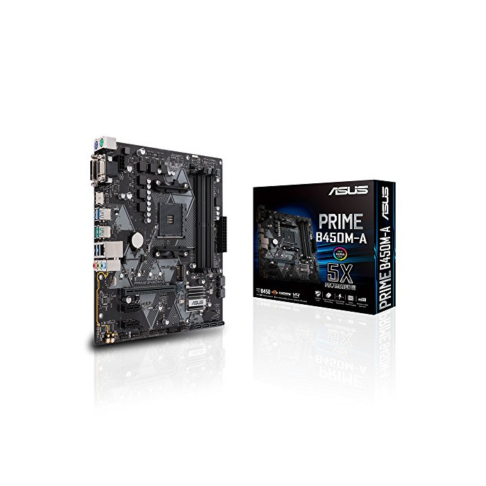 Electrónica Asus PRIME B450M-A - Placa base AMD AM4 mATX con conector Aura