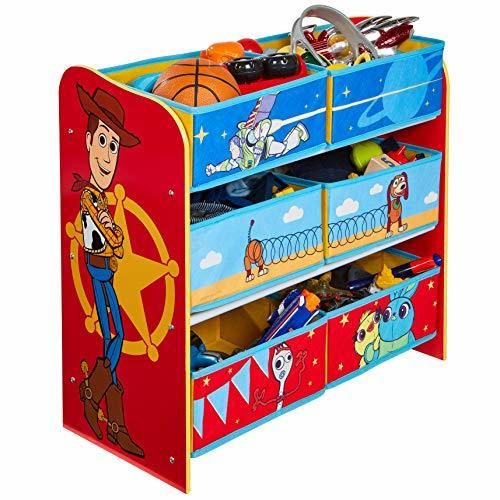Toy Story 4 Kids Bedroom Toy Storage Unit with 6 Bins by